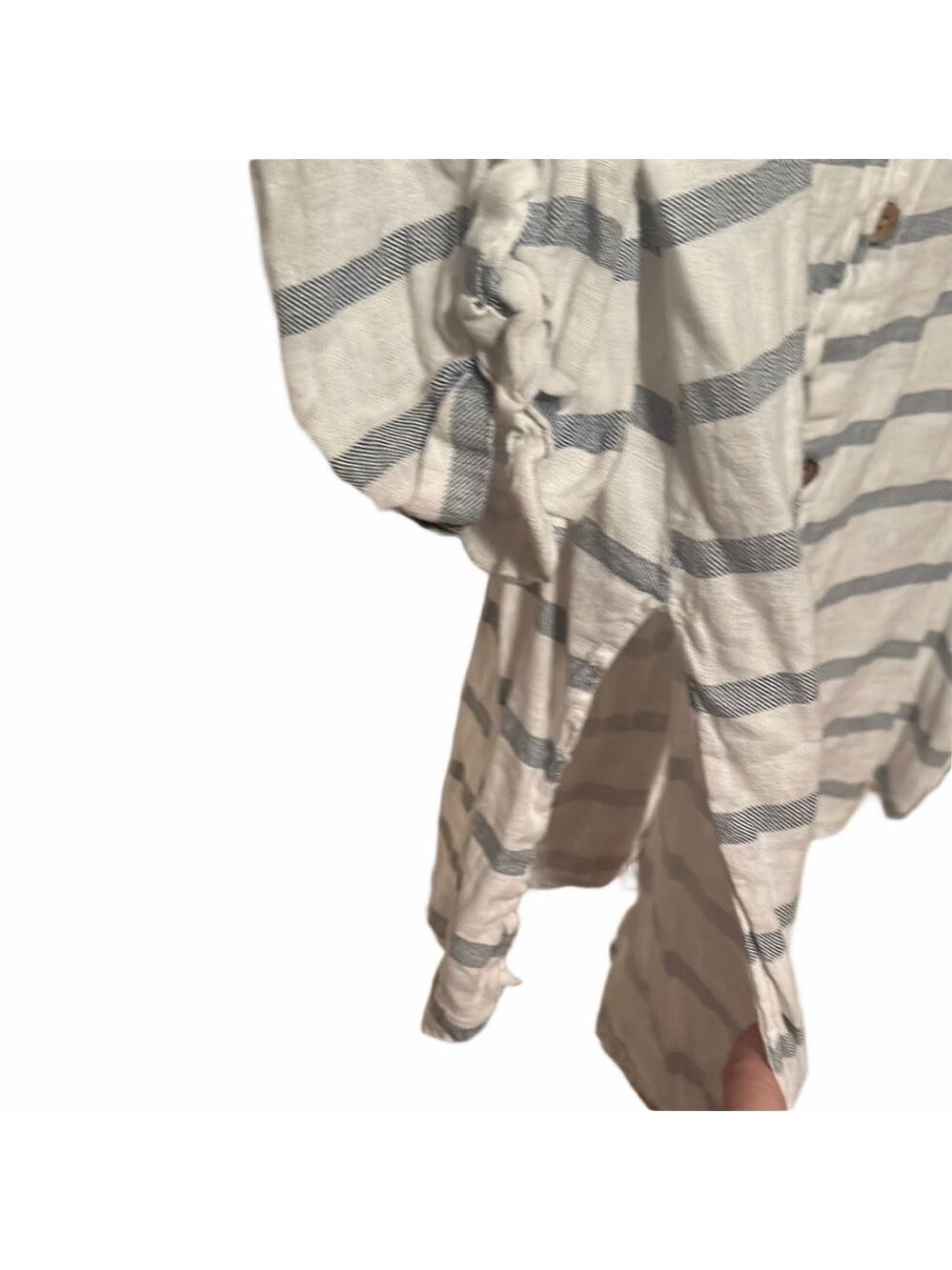 Linen Striped Button-Up tunic - Picture 5 of 6
